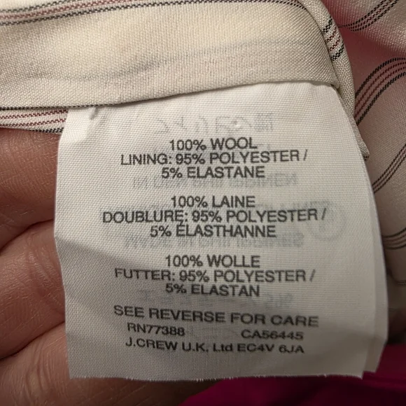 J. Crew Rhodes Blazer in Italian Wool Pink Gold Button Size 14 - Picture 11 of 12